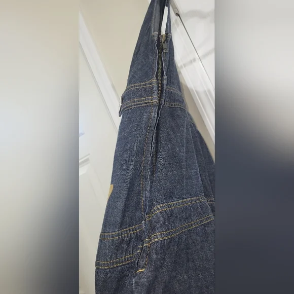 Rare Vintage Y2K Dark Denim Baby Phat Jumpsuit /romper Size 7 - Picture 6 of 7